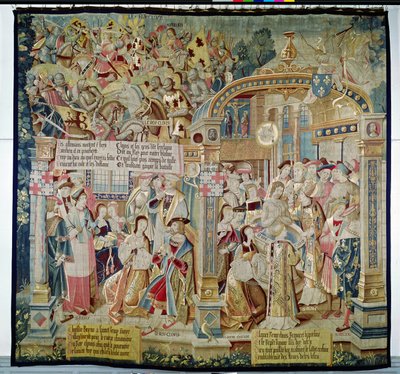 Scenes from the Life of St. Remigius: the Battle of Tolbiac and the Conversion and Baptism of Clovis I by French School